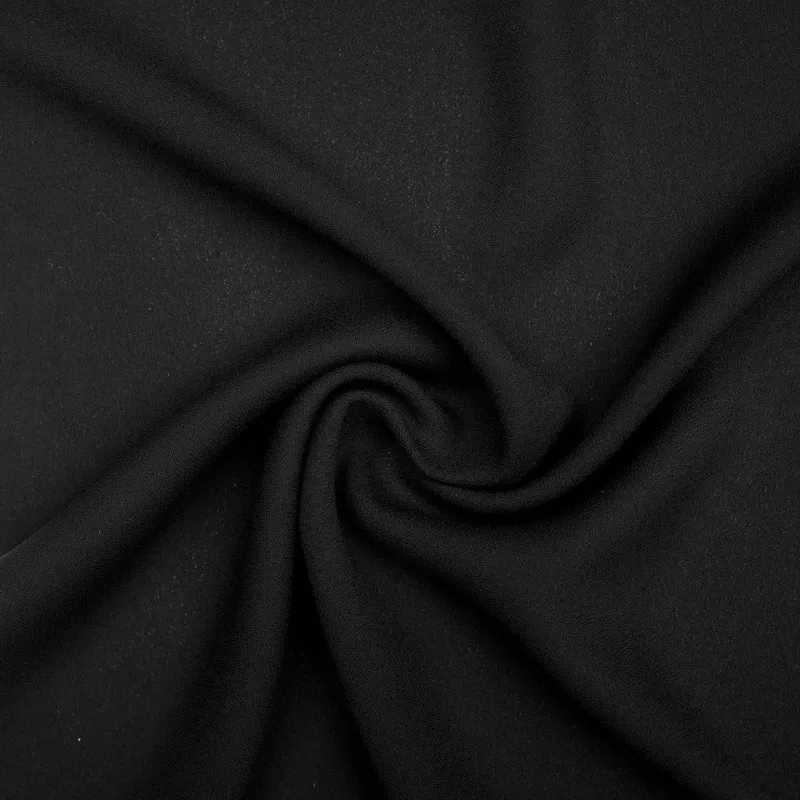 Yuuna Black Fluid Viscose Fabric