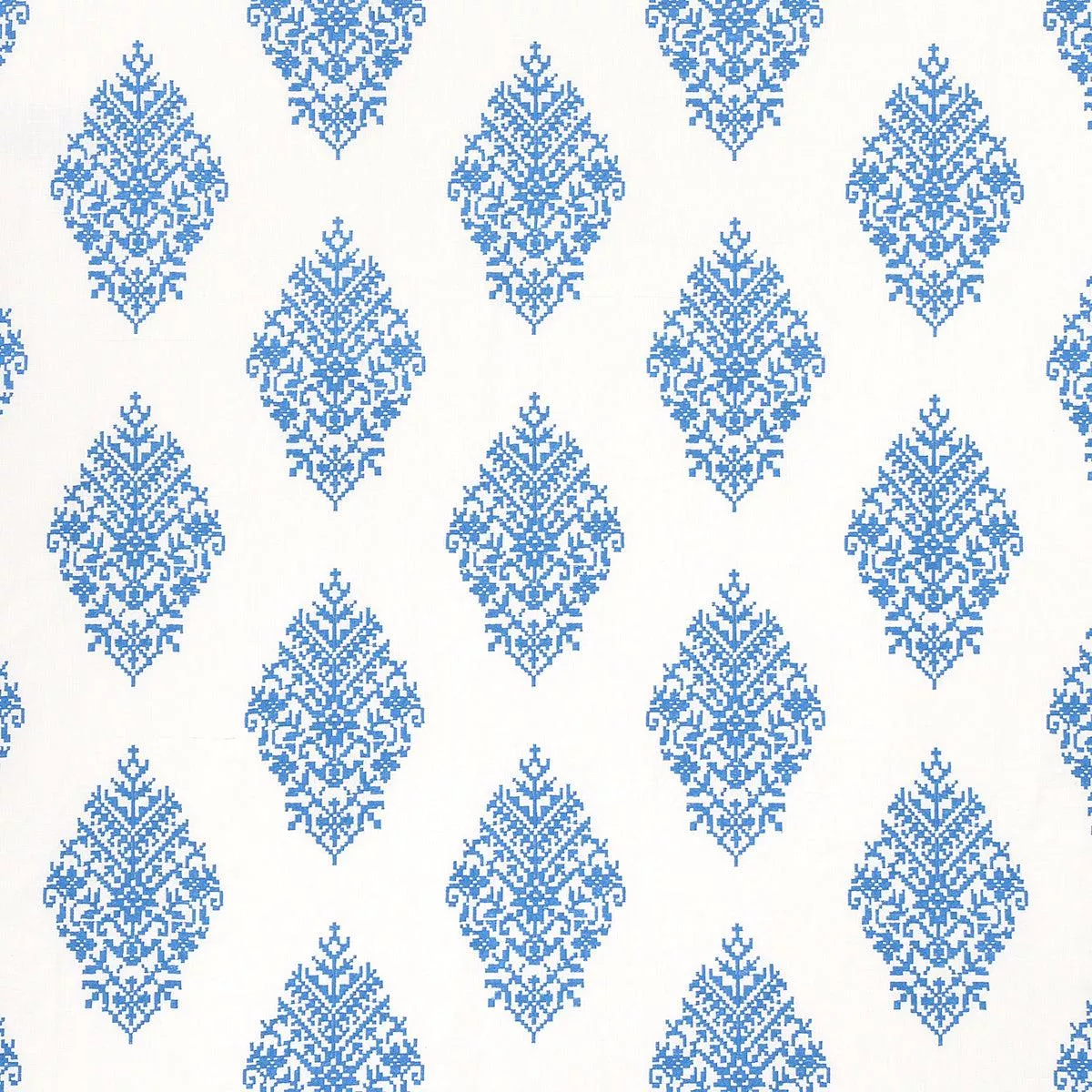 zinda-embroidery-blue-on-ivory-fabric Zinda Embroidery Blue on Ivory Fabric